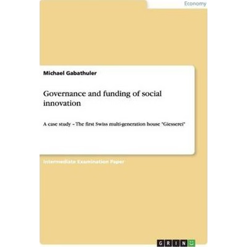 按需印刷Governance and funding of social innovation[9783656598602]