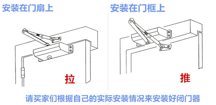 大号液压闭门器方机180度关门器自动缓冲防火门定位闭门器 大号孔距