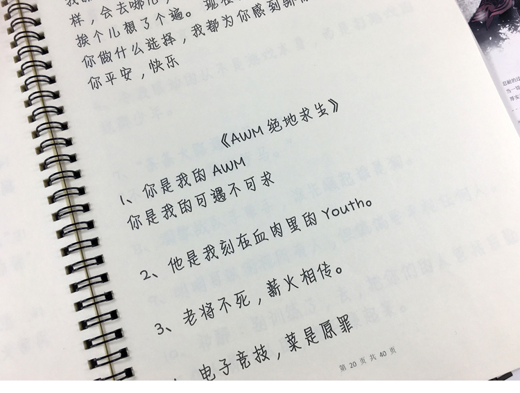 耽美伪装学渣撒野木苏里原耽小说经典语录女生学生楷书周边练字帖