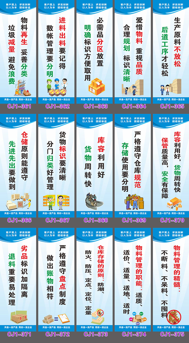 工厂车间安全清洁生产标语牌企业文化宣传墙贴品质仓库管理标语 材质