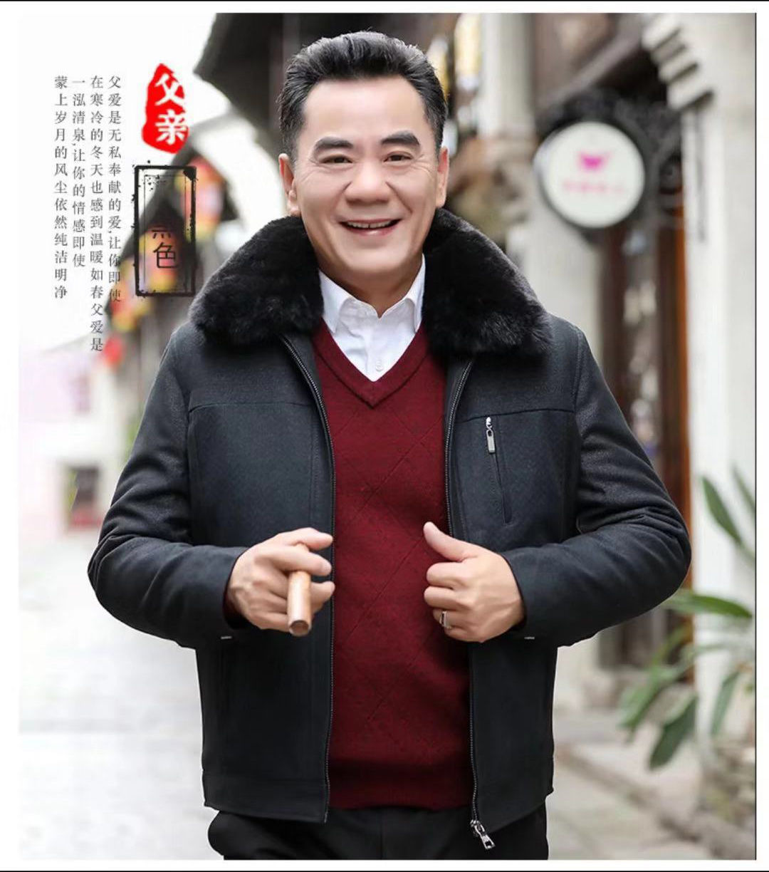 旗琼斯冬季中老年棉衣爸爸冬季外套男士棉服老年人冬天衣服男装棉袄