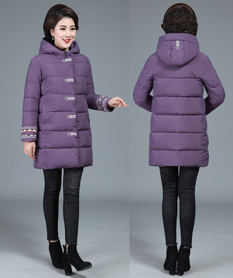 波司登旗下雪中飞羽绒服同款羽绒服新款中老年羽绒防寒服女中长款妈妈