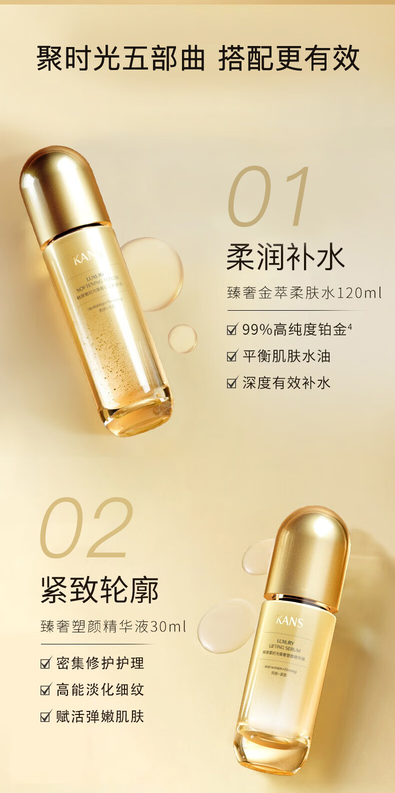 韩束护肤品套装女士化妆品聚时光抗皱套盒淡化细纹提拉紧致滋润修护改善松弛礼盒送妈妈老婆中秋节礼物  淡纹推荐【洁面水乳精华眼霜面霜BB】+豪礼	 【抗皱甄选】