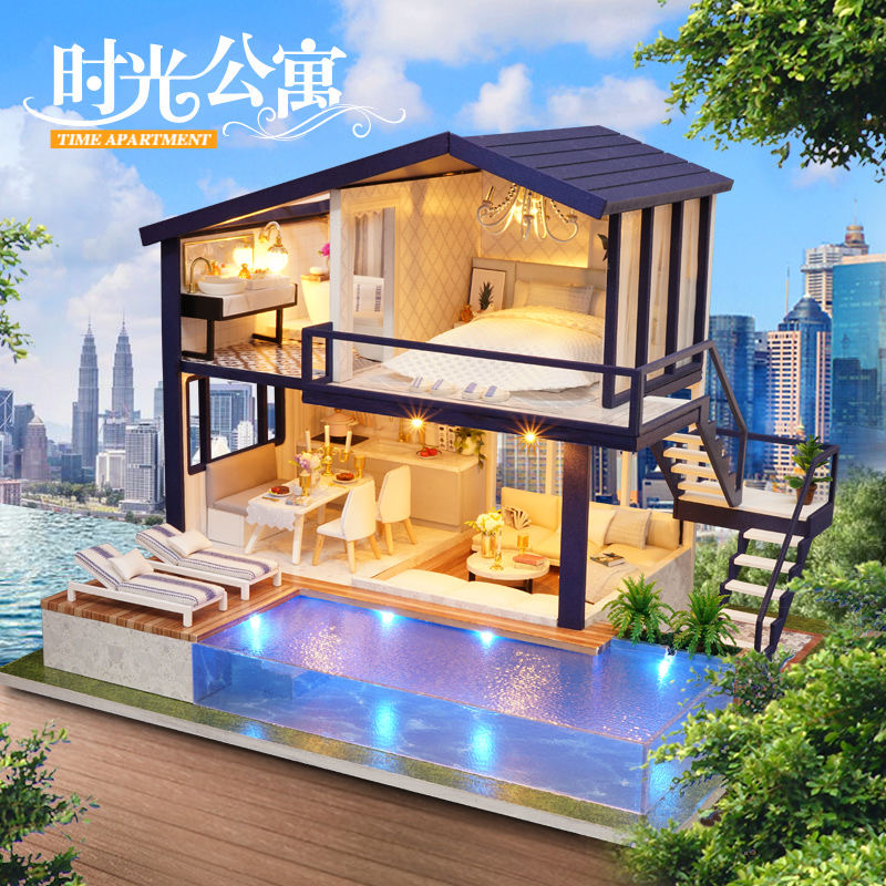 定制小房子模型成品大型房子手工豪华别墅模型已拼装好diy小屋艺术