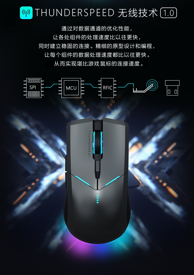 罗技logitech通用雷神ml701无线鼠标可充电游戏鼠标电竞专用充电式