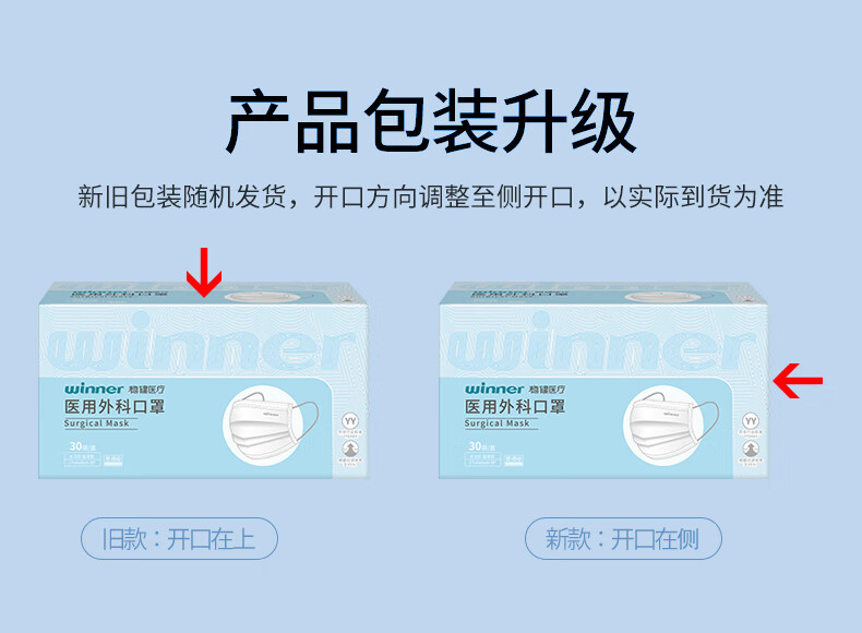 稳健医用外科口罩 一次性医用口罩成人稳健口罩 医用防细菌防喷沫日用防护外科口罩医用 非独立 50只/盒（3盒）