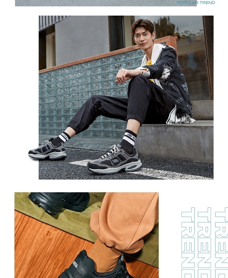 老爹运动鞋_SKECHERS 斯凯奇 男子老爹鞋 51241