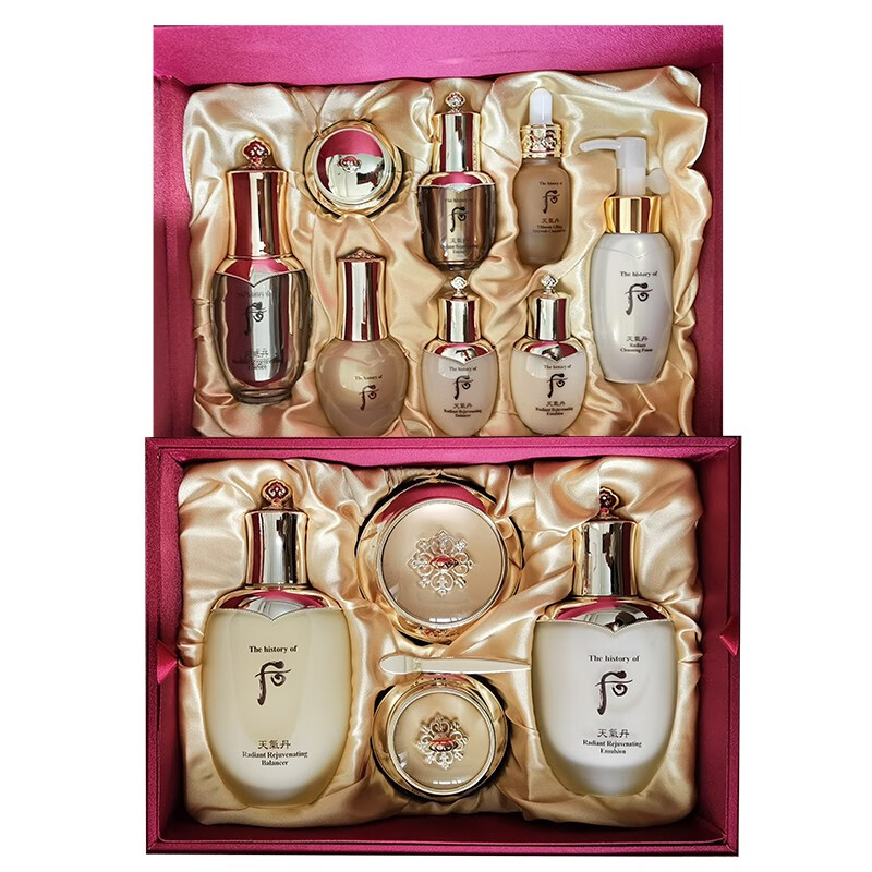 后（The history of Whoo）【国内专柜】whoo后天气丹套盒 华泫/花献 生日礼物 送女友 老婆 天气丹小样3件套58ml水乳精华