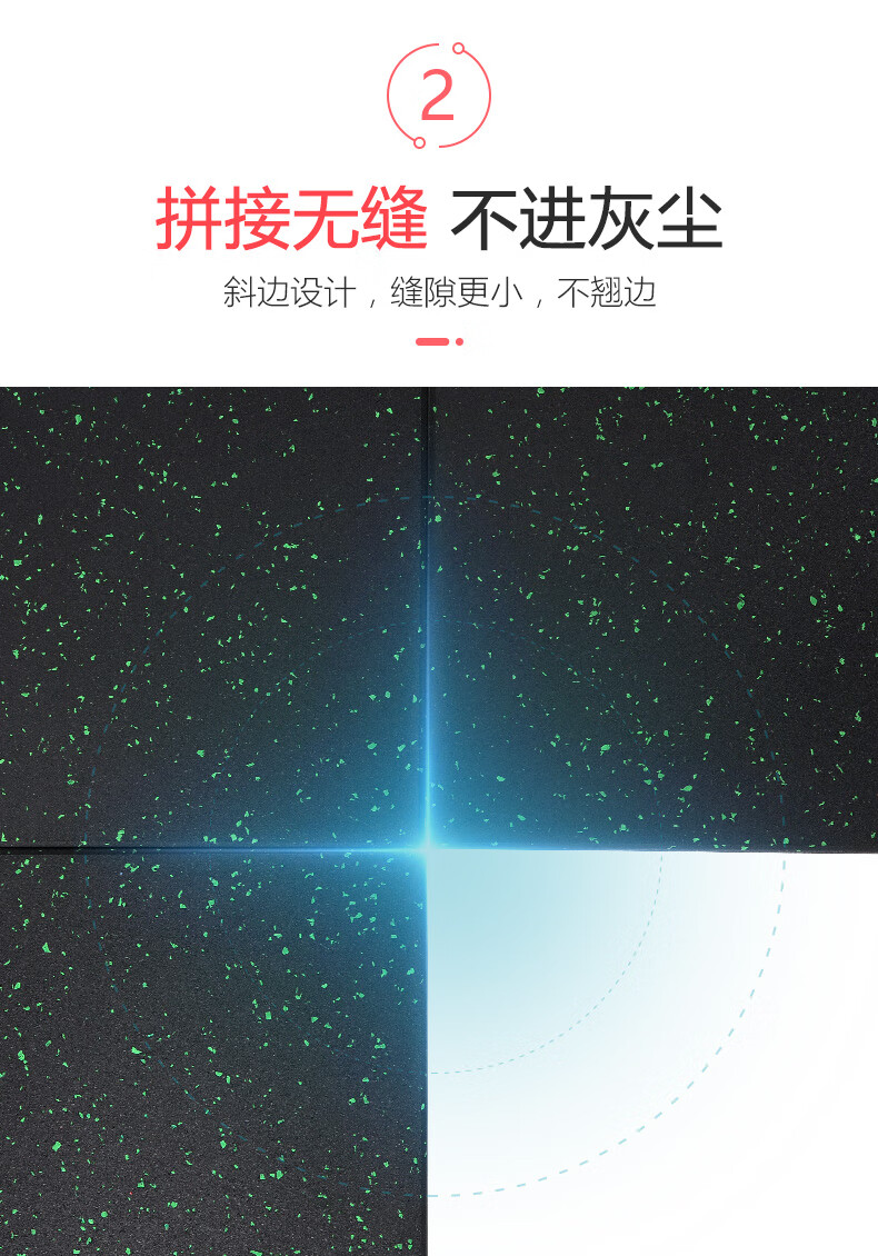 专业健身房橡胶地垫力量区减震隔音垫 健身房地胶垫防震垫隔音垫 常规