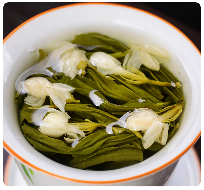 得人如魚 一罐一斤浓香茉莉花茶500克装 绿茶龙珠香珠茶叶散装花草茶叶云