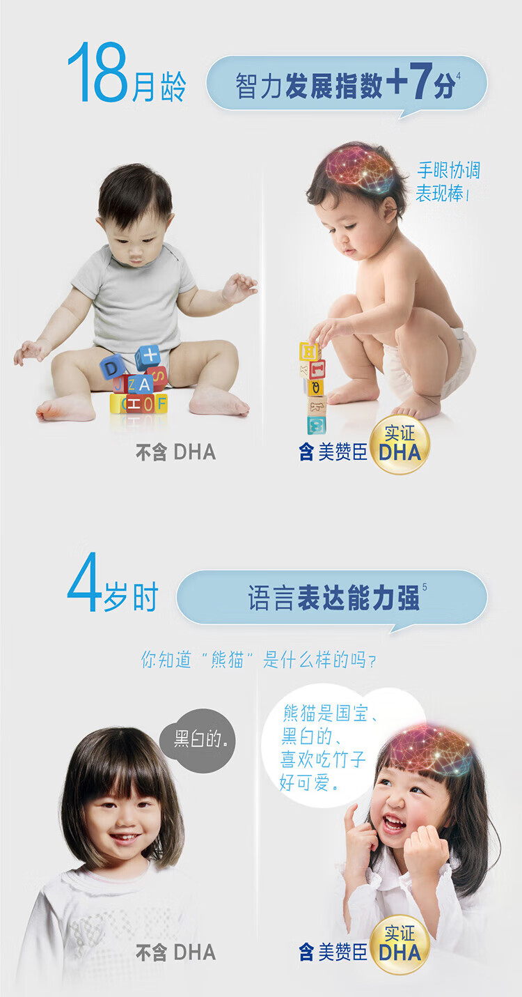 美赞臣(MeadJohnson)铂睿奶粉 美赞臣A+荷兰版 安儿宝升级版 铂睿3段1200g*4盒