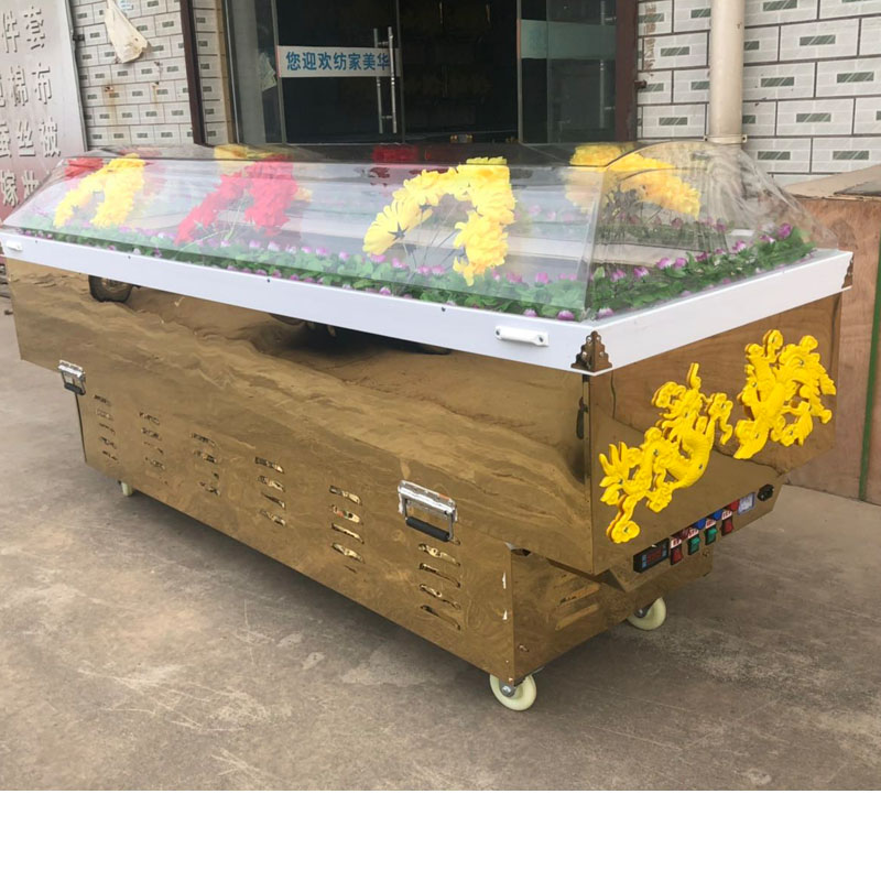 攸竹冰棺冷藏棺豪华恒温棺冷冻器冰尸体柜冰床手提冰棺 不锈钢金色