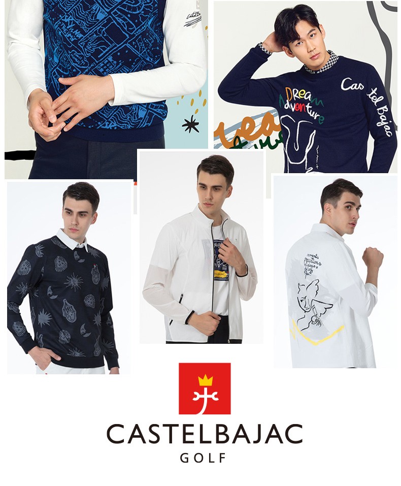 castelbajac(c牌)高尔夫服装男 秋冬鹅绒马甲 高尔夫男装时尚羽绒背心