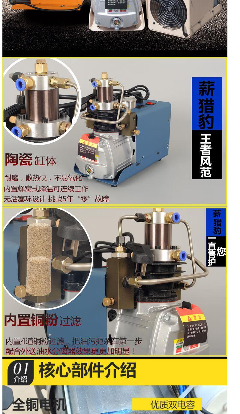 新猎豹高压打气机充气泵30mpa水冷打气筒电动40mpa可打6.8瓶 基础版