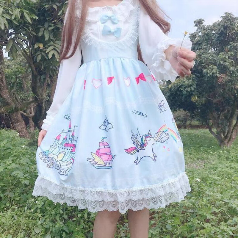 洛丽塔女童10岁儿童二次元衣服软妹萝莉塔lolita裙小学生日常 樱花粉