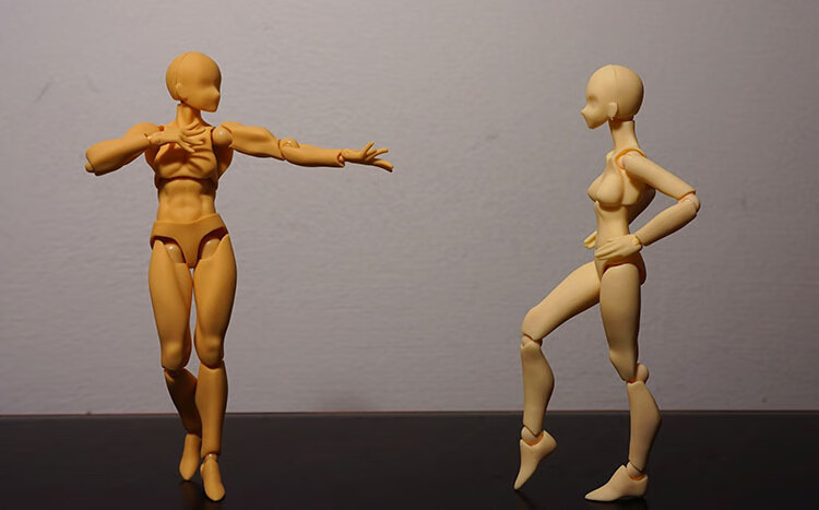 shf关节可动素体男女人体手办figma人偶美术绘画写生漫画模型 figma