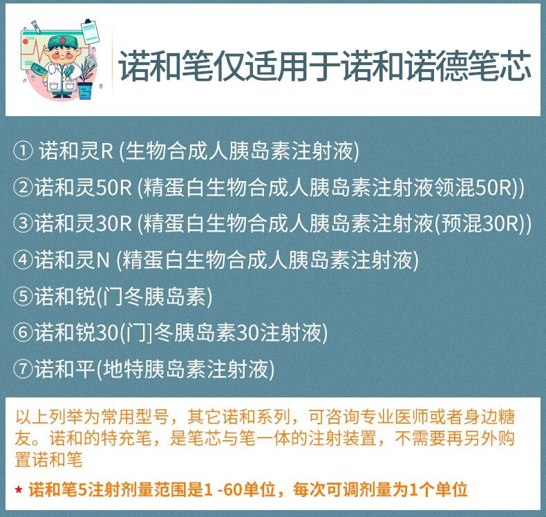 诺和笔诺和诺德诺和笔5胰岛素笔式数显注射器诺和灵胰岛素笔