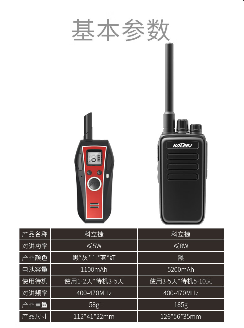 科立捷(koleej) 蓝牙对讲机蓝牙耳机对讲机迷你小机小型器轻便小巧