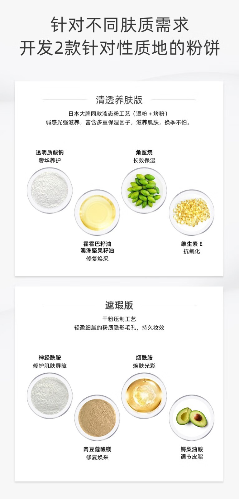 Funny Elves方里粉饼FE感光eleves柔焦蜜粉饼控油定妆持久清透遮瑕圣诞节礼物 FE清透养肤粉饼NU00