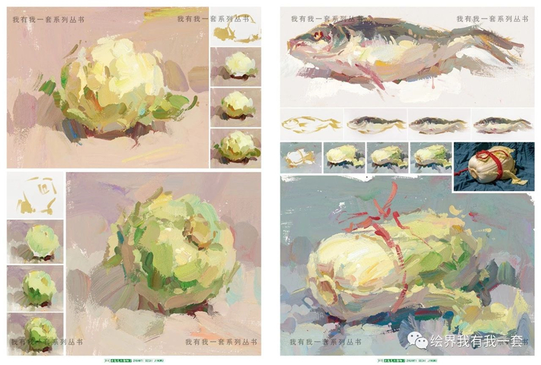 品博美术张辉水粉画基础教程色彩单体照片写生范画步骤解析静物二绘