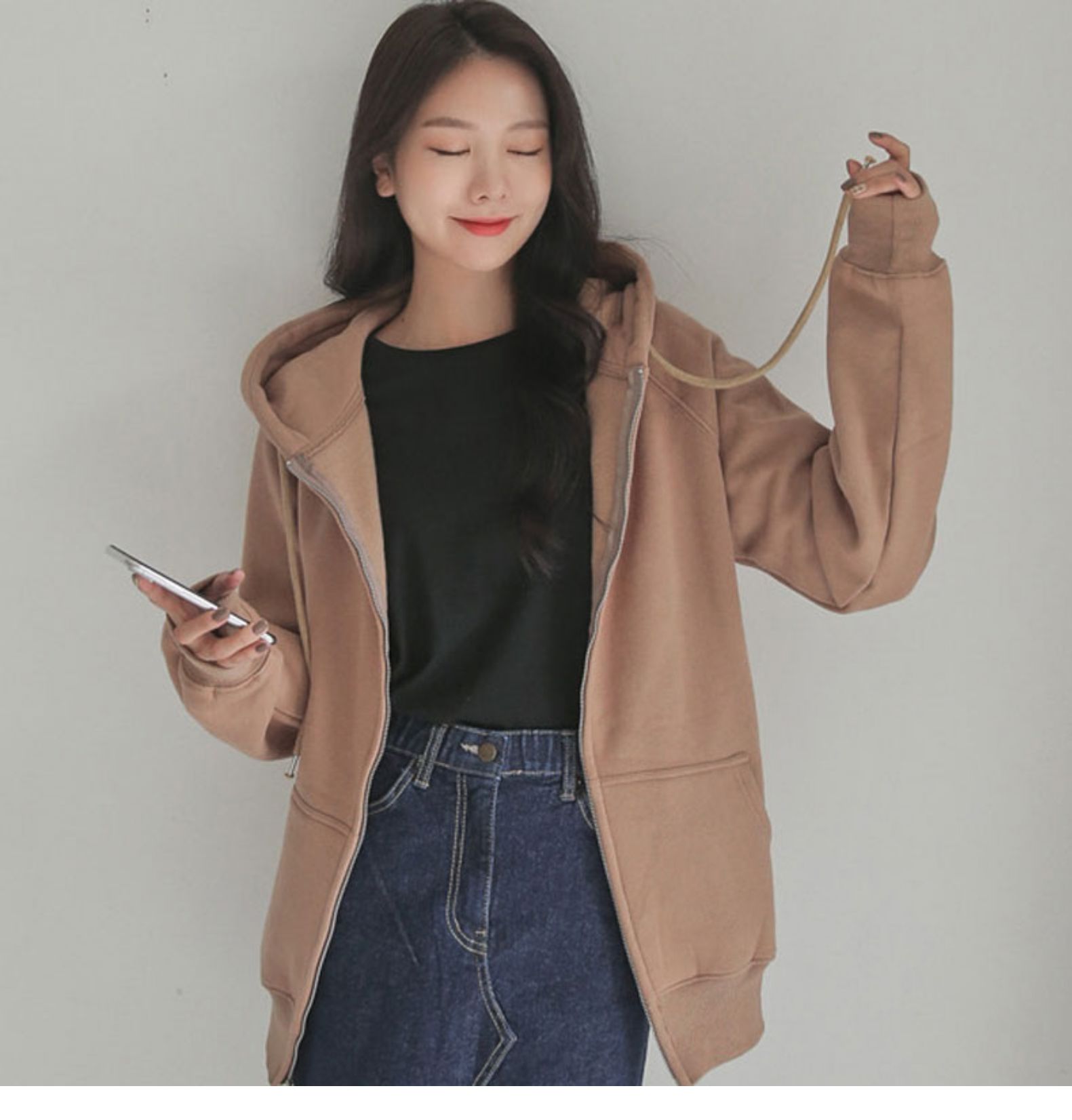 森马品牌卫衣同款ins超火cec卫衣女秋冬加绒连帽外套韩版潮学生宽松