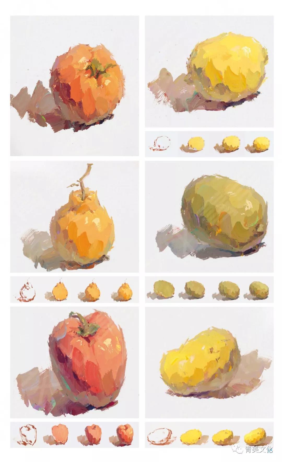 2019胡波纹青美文化水粉画美术基础高考课本色彩静物照片临摹范本对画