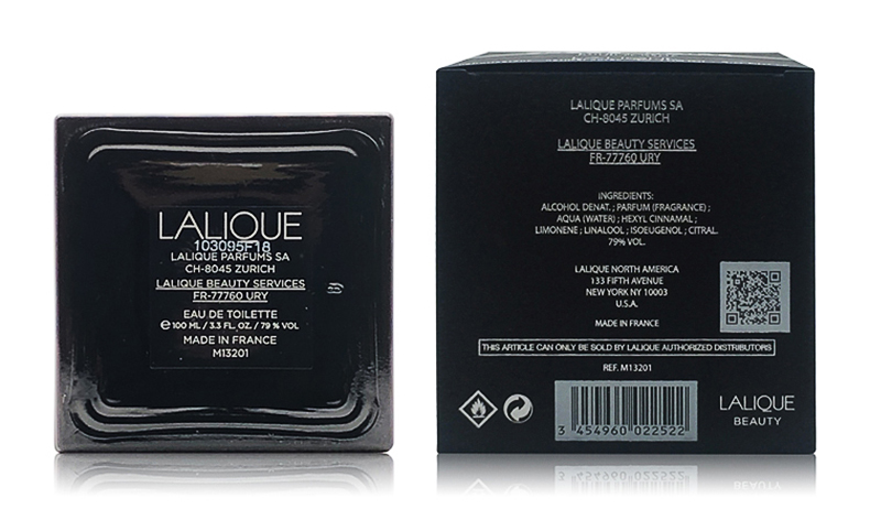 Lalique Encre Noire 墨恋黑泽男士淡香水 运动版 墨恋100ml 简装