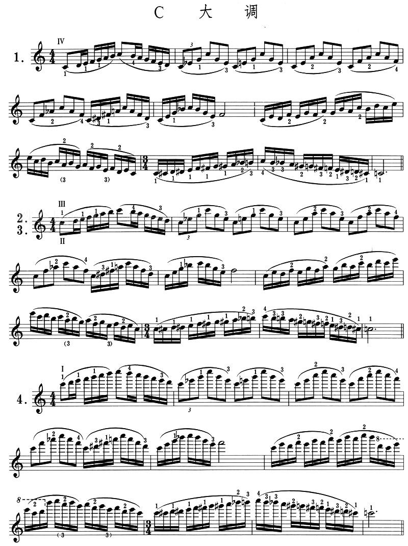 卡尔弗莱什小提琴音阶体系 每日大小调音阶练习 人民音乐出版社 小