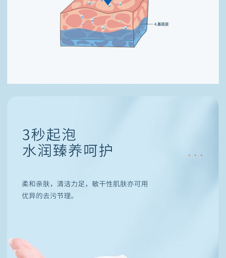 亿佰芬山茶花氨基酸洗面奶洁面乳面部泡沫洁面膏 男士洗面奶300g