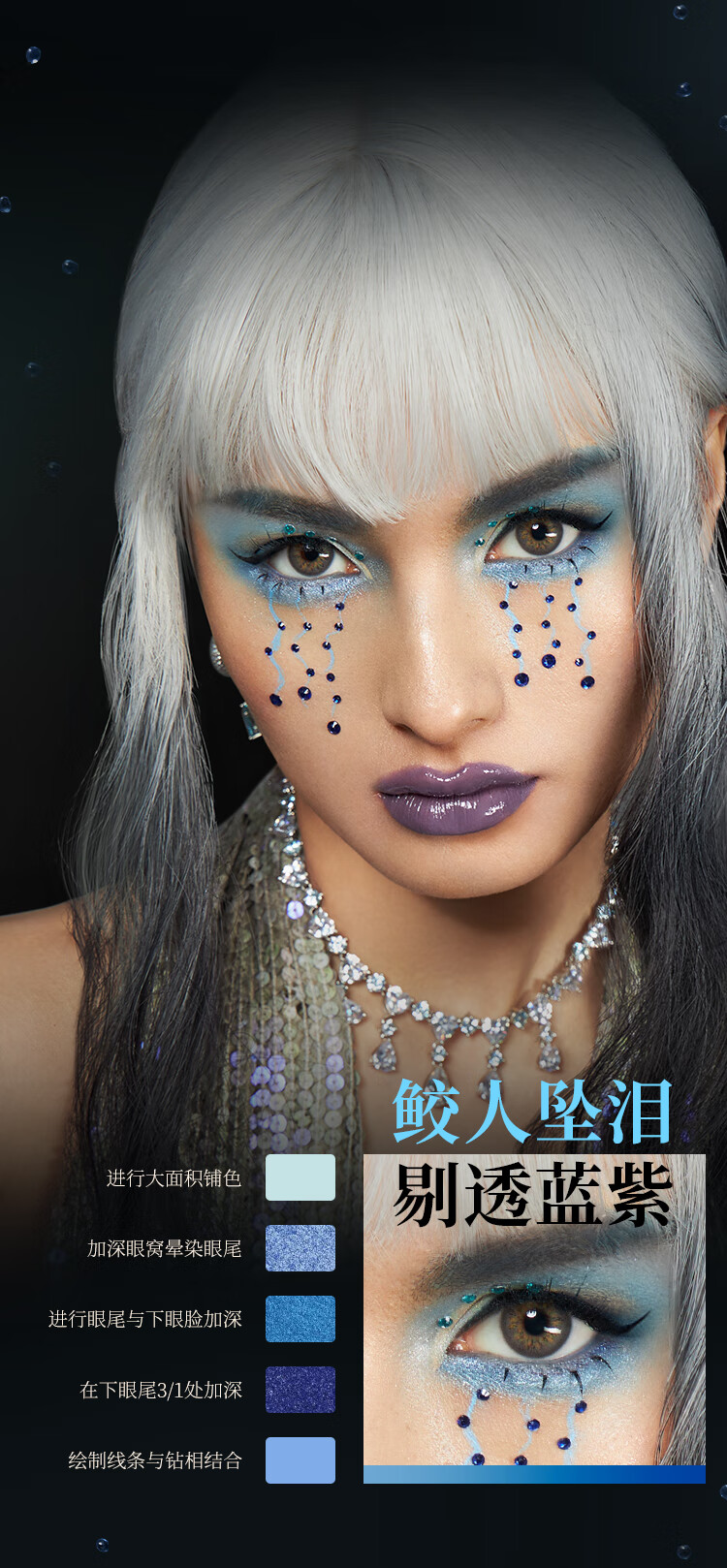 Jeffree Star J姐眼影哑光十八色眼影盘蓝血盘Blue Blood Palette