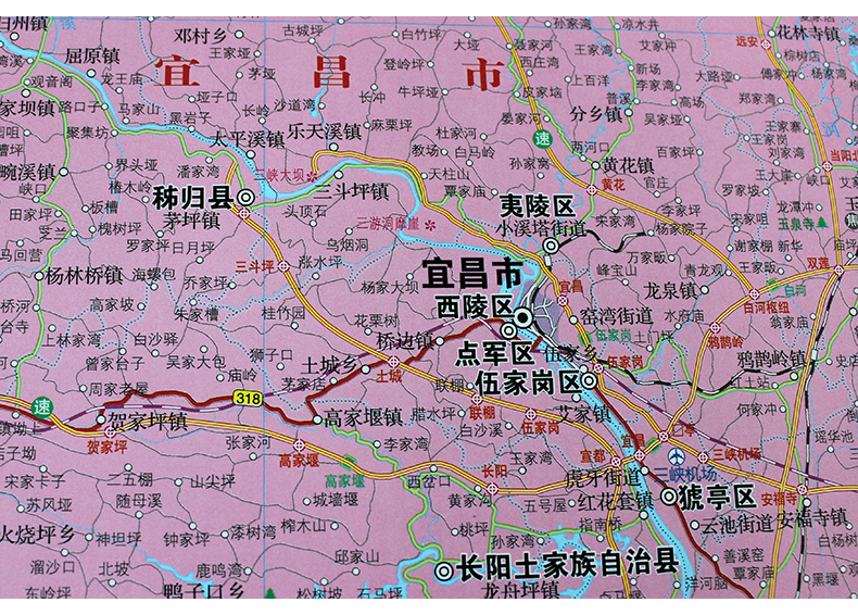 挂绳版2021年湖北省地图高清政区防水挂图11米08米