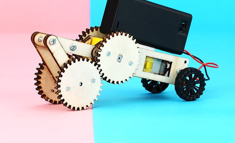 麦鸿狄自制小车材料包小学生材料包学生马达自制玩具科学实验齿轮往返