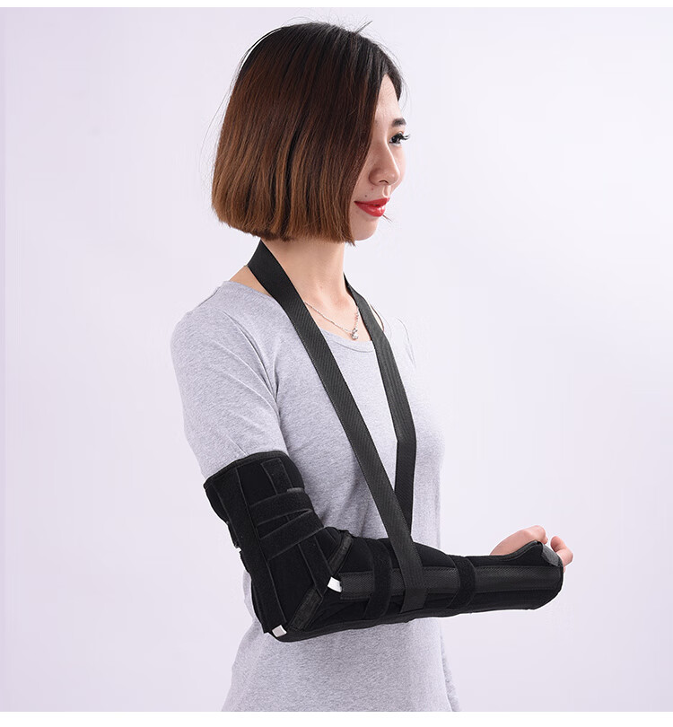 肘关节固定支具护手腕扭伤前臂吊带夹板支架可调腕关节固定带加长款s