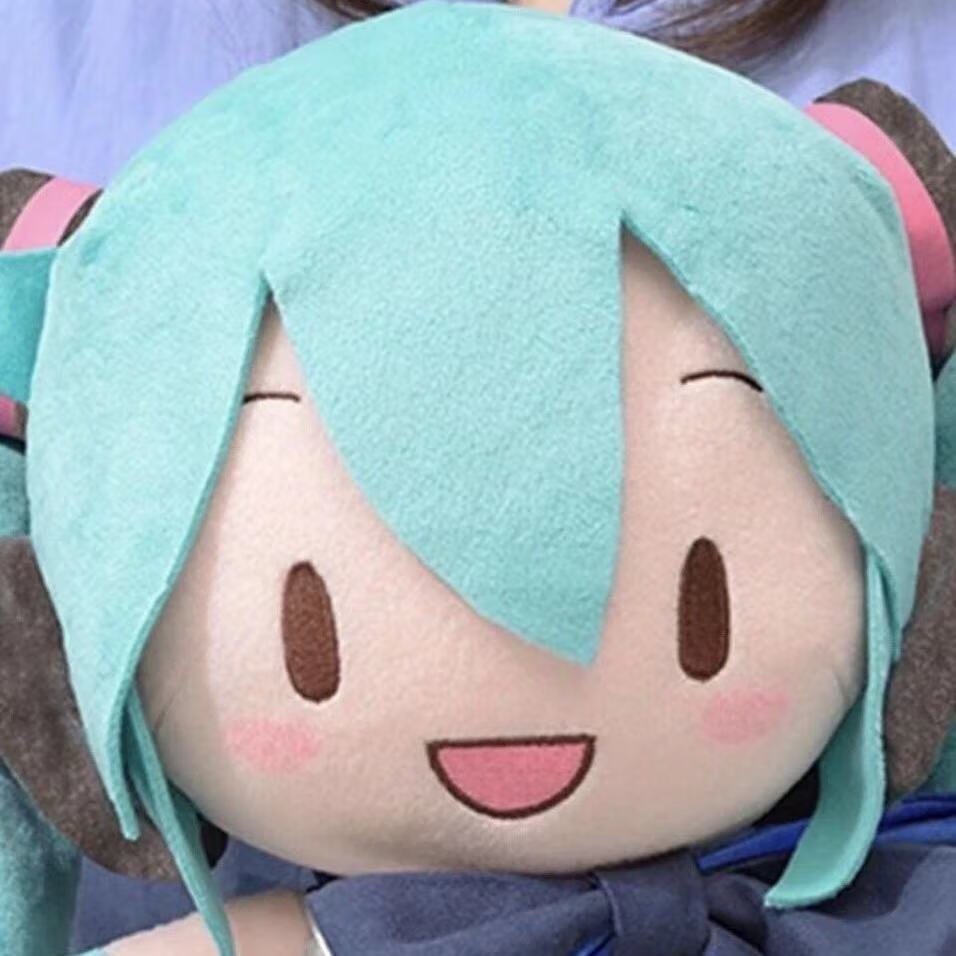 初音未来玩偶fufu同款日本同款precialitymiku蝴蝶结fufu毛绒玩偶图d