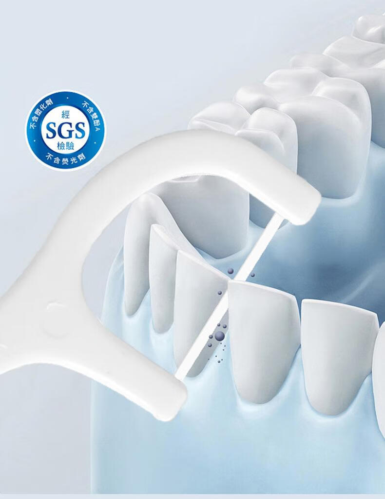 9，牙線50支盒裝超細牙線棒家庭裝塑料牙簽弓形便攜盒裝剔牙線 100.0支 /袋