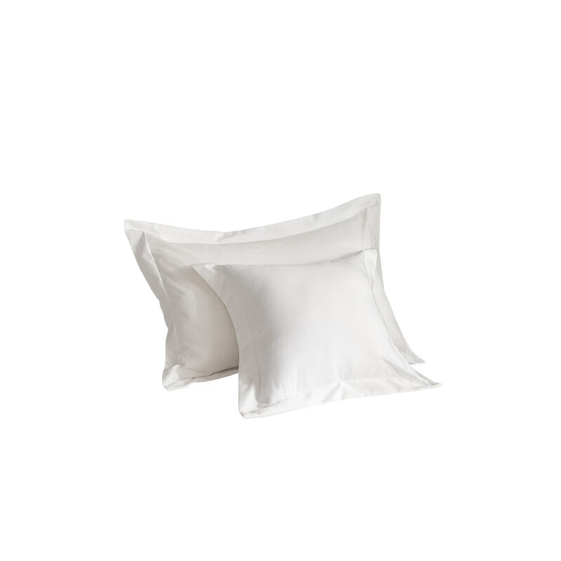 玉琦（YUQI）白色枕套一对 酒店60支信封式枕头套