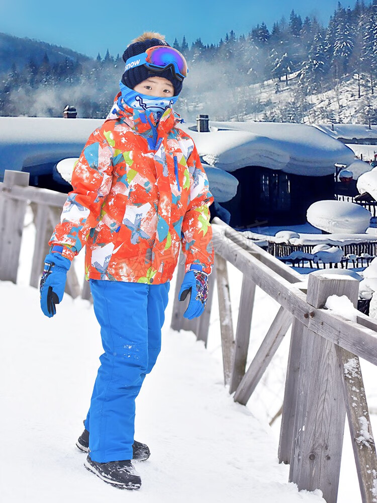 2020儿童滑雪服套装男女童加厚保暖零下30度东北哈尔滨雪乡旅游棉服