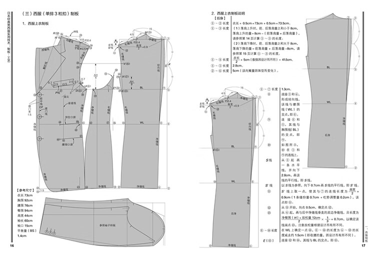 《【正版】 日本经典男西服实用技术 制板 工艺 男装