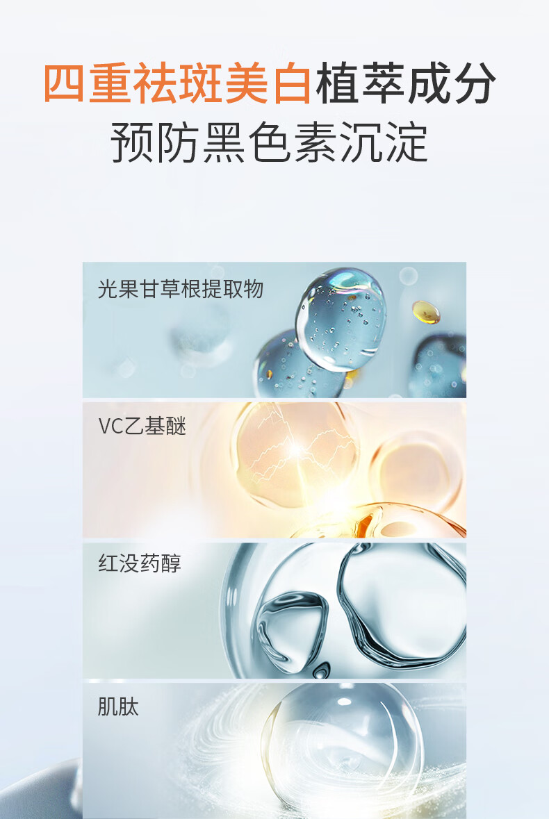 美康粉黛防晒隔离妆前乳三合一美白军训防晒霜女面部SPF50+PA+++ 防晒乳40g*2