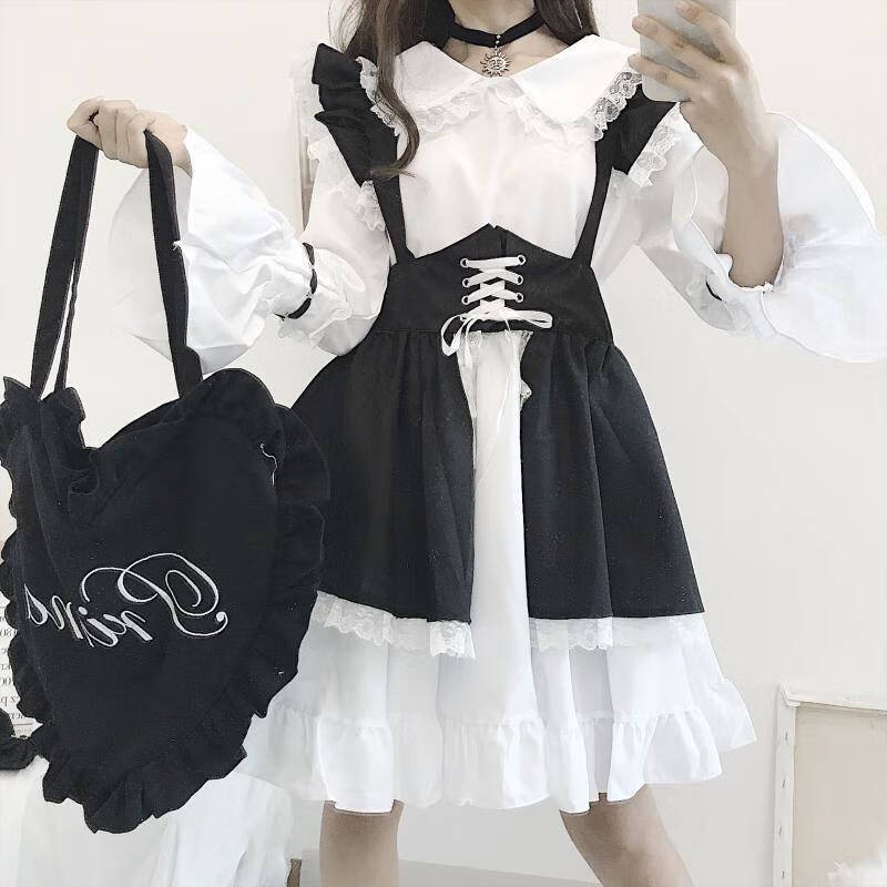 洛丽塔lo裙lolita女装日系甜美气质lolita洛丽塔洋装复古长袖op连衣裙