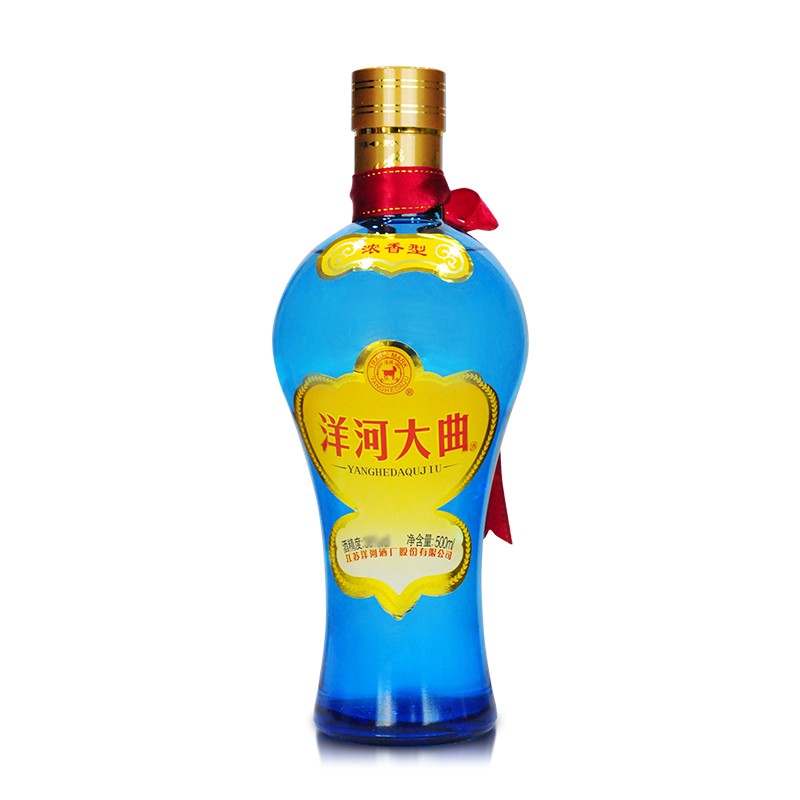 洋河大曲老天蓝38度500ml绵柔浓香型白酒老天蓝38度500ml6瓶整箱无