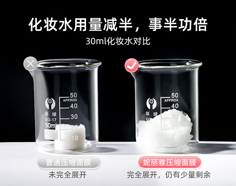 妮丽雅压缩面膜纸湿敷专用蚕丝一次性超薄款面膜纸水疗补水保湿旅行装 【蚕丝款】100粒+泡碗