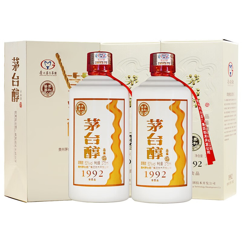 茅台集团柔和酱香型白酒 茅台醇1992品鉴酒375ml 单瓶装