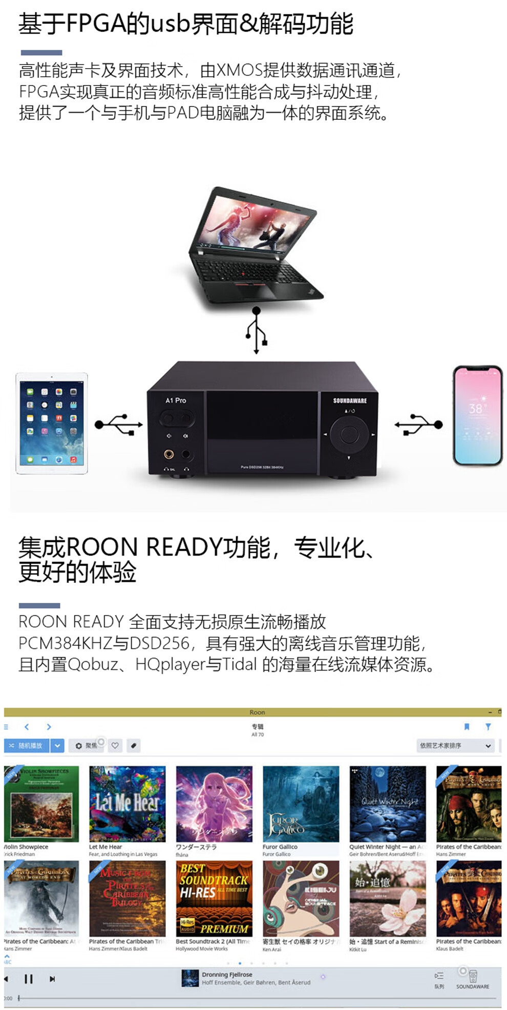 享声soundawarea1pro网络dsd无损音乐播放器2020新款发烧解码器耳放