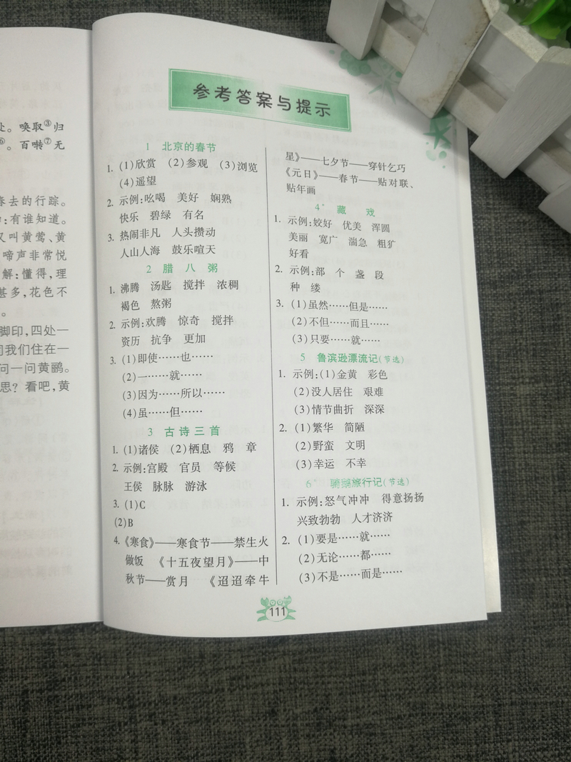 2020春新版 春雨教育 小学语文词语手册六年级下6年级下册部编版人教