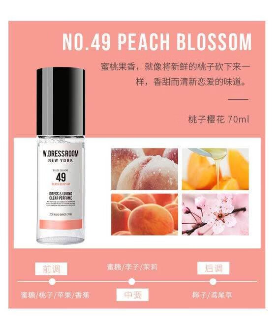 W.DRESSROOM韩国多丽丝香氛喷雾除味室内衣物香氛除异味防弹少年团同款香氛雾 NO.97四月棉70ml