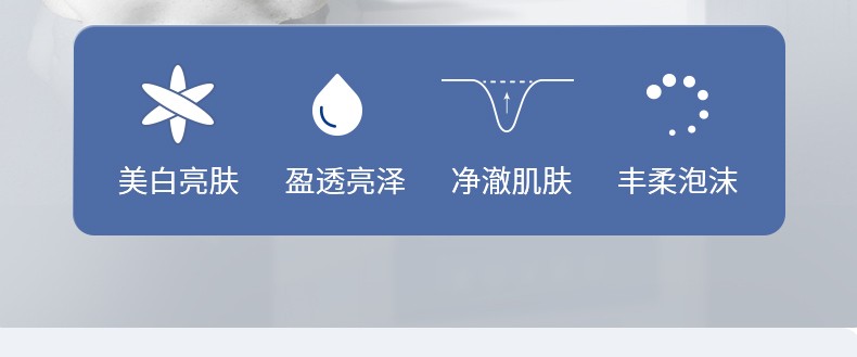 【下单到手2件】韩伦美羽娅芝美白洗面奶150g 深层清洁除螨黑头烟酰胺洗面奶男女生通用洁面乳 美白洗面奶