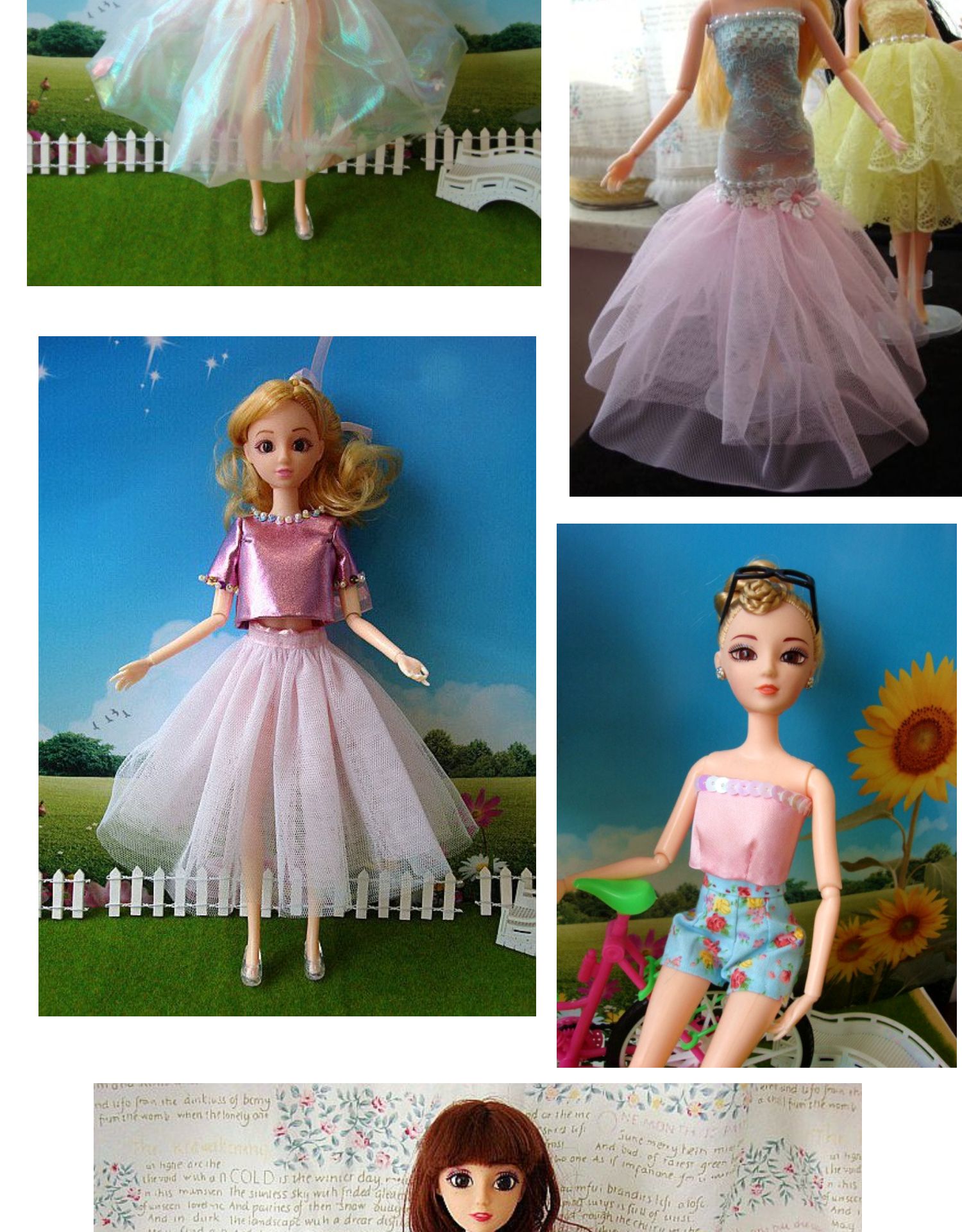 古装娃娃衣服装手工制作时尚芭比娃娃衣服diy材料包做衣服儿童服装