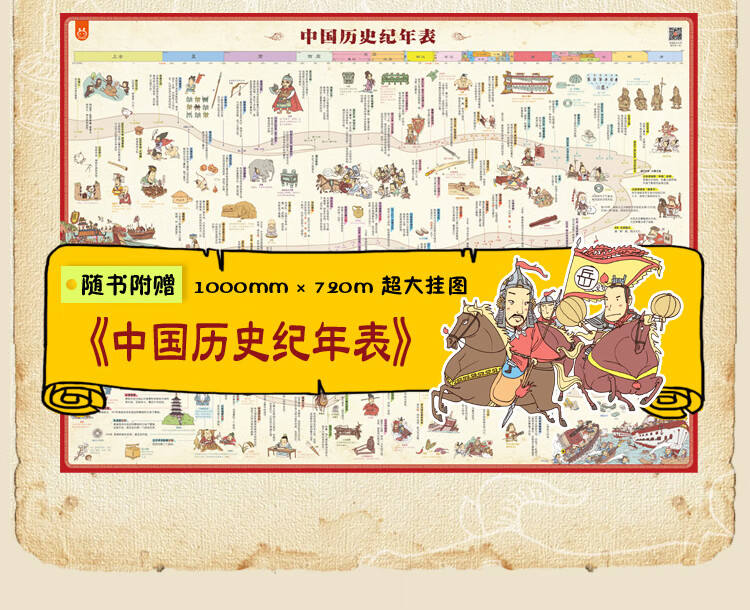 正版手绘中国历史地图绘本儿童版小学生三四五年级读懂百科全书6-12岁
