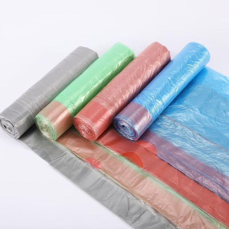清洁用品必备【加厚款】收口垃圾袋大号束口 加厚手提式家用抽绳垃圾袋点断 45*50cm加厚抽绳款【钢袋灰色】 5卷75只【自动收口】